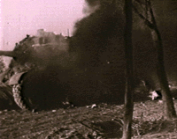 Burning Pakistani tank