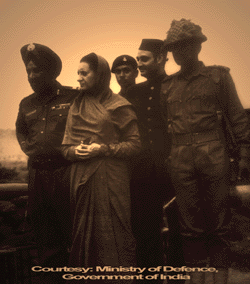 Indian Prime Minister Mrs. Indira Gandhi at the Front